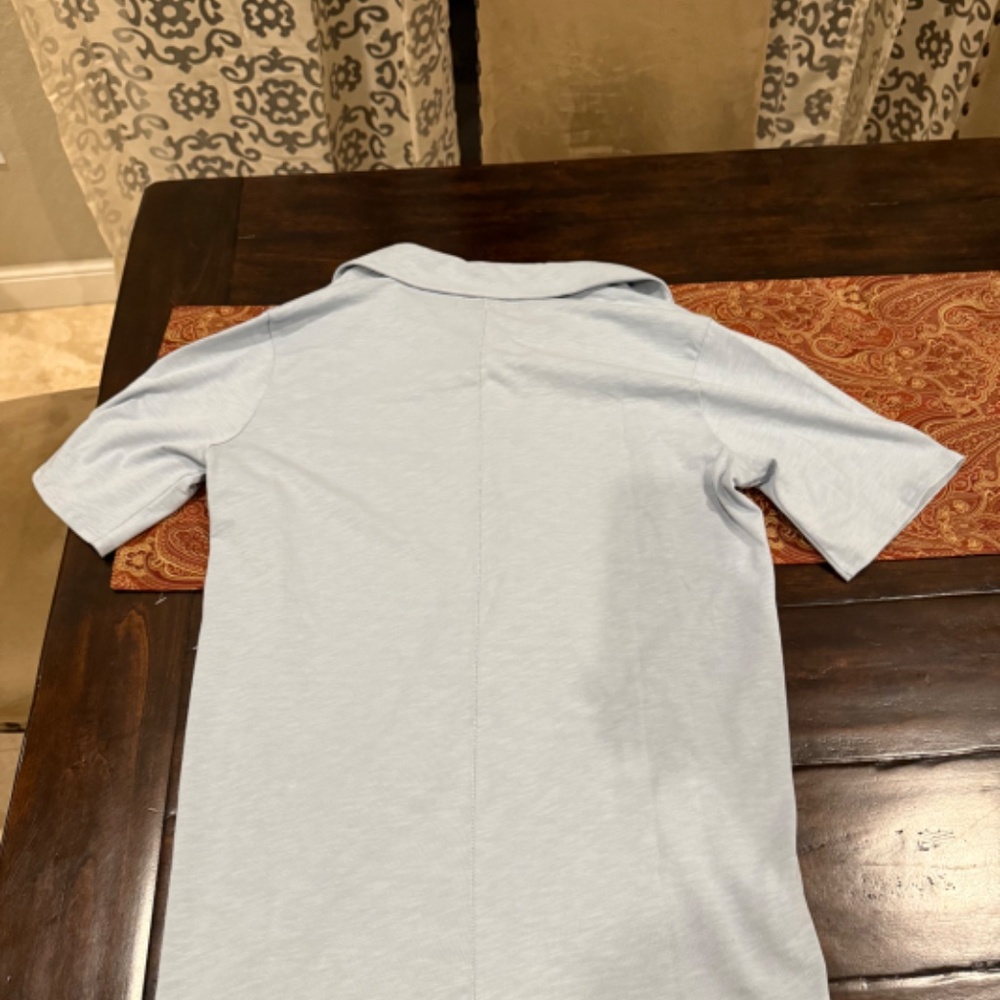 Rag & Bone Men's Large Blue Fog Johnny Slub Polo MSRP $148 - Picture 4 of 5